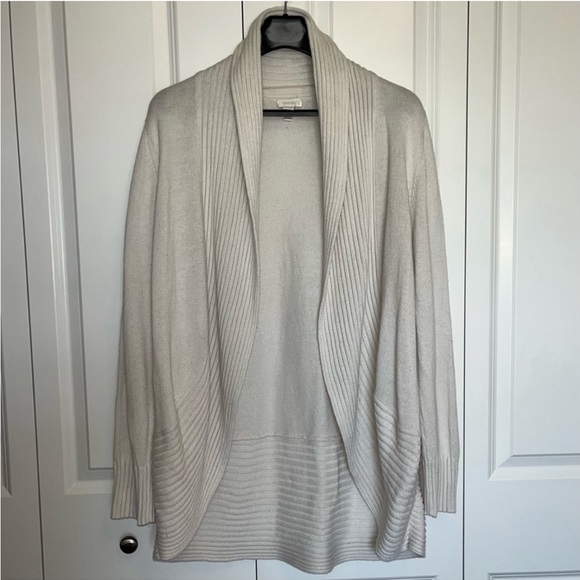 Chico’s Cream Open Front Shawl Collar Cardigan Sweater | Chico’s Sz. 3 (X-Large) - Picture 1 of 6